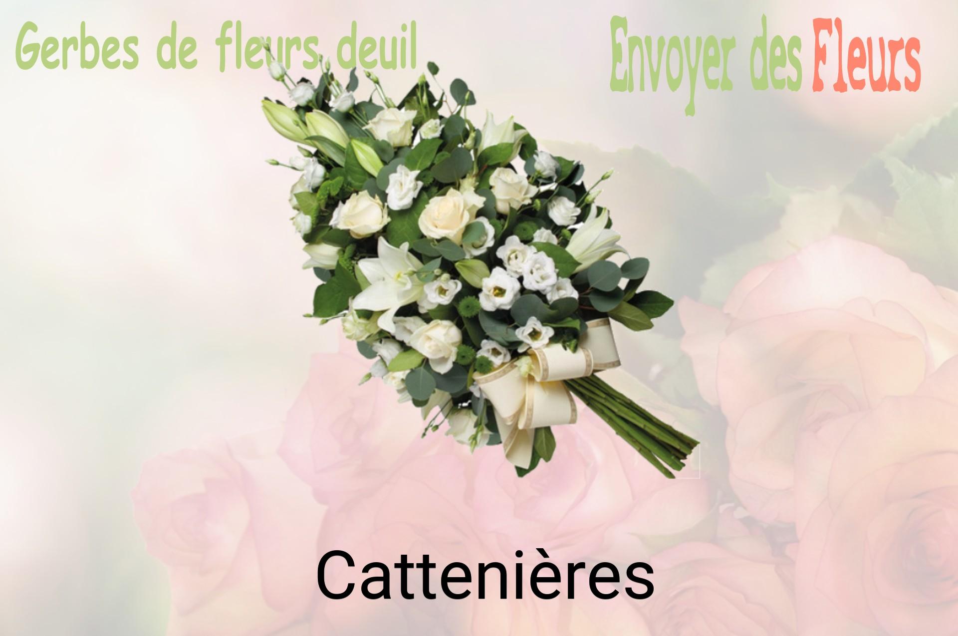 Gerbe de fleurs de deuil livrée à Cattenières